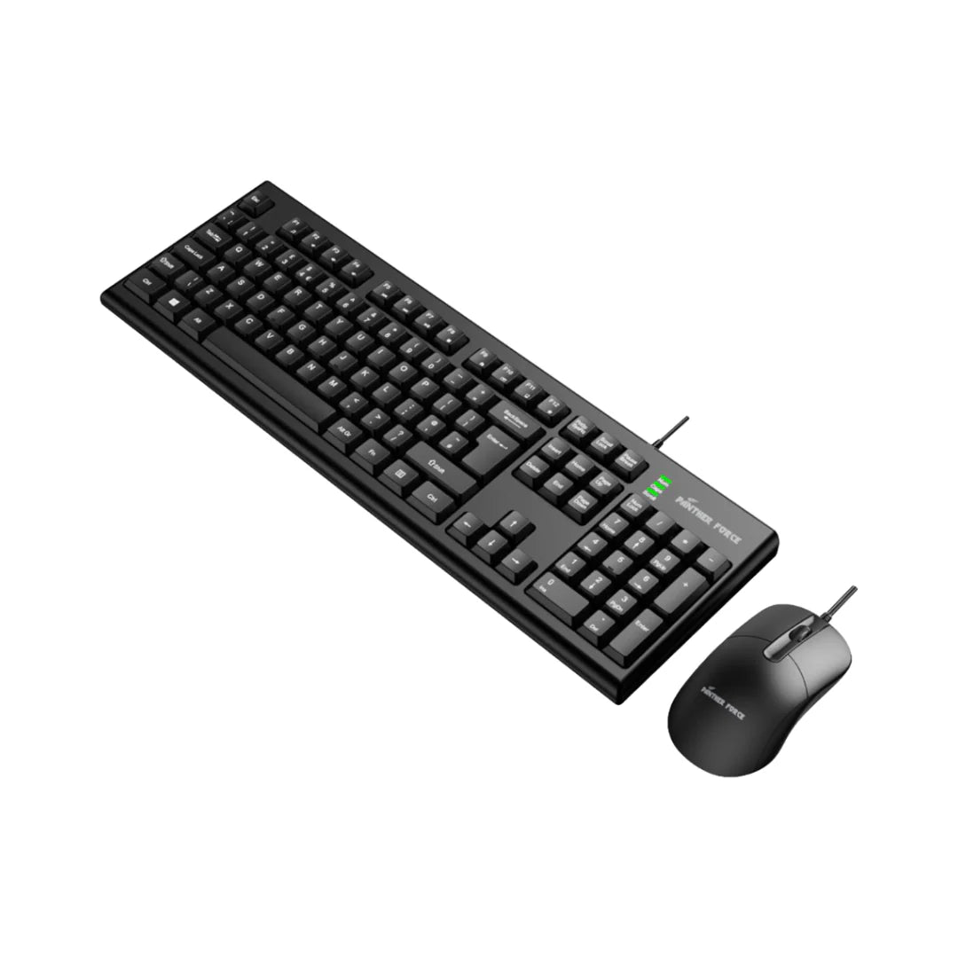 PreviousNext PF289 - Panther Force Wired Keyboard & Mouse — Durable, High-Precision, Plug-and Play