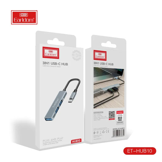 Earldom Type C Usb Hub 3 Port With Usb3.0