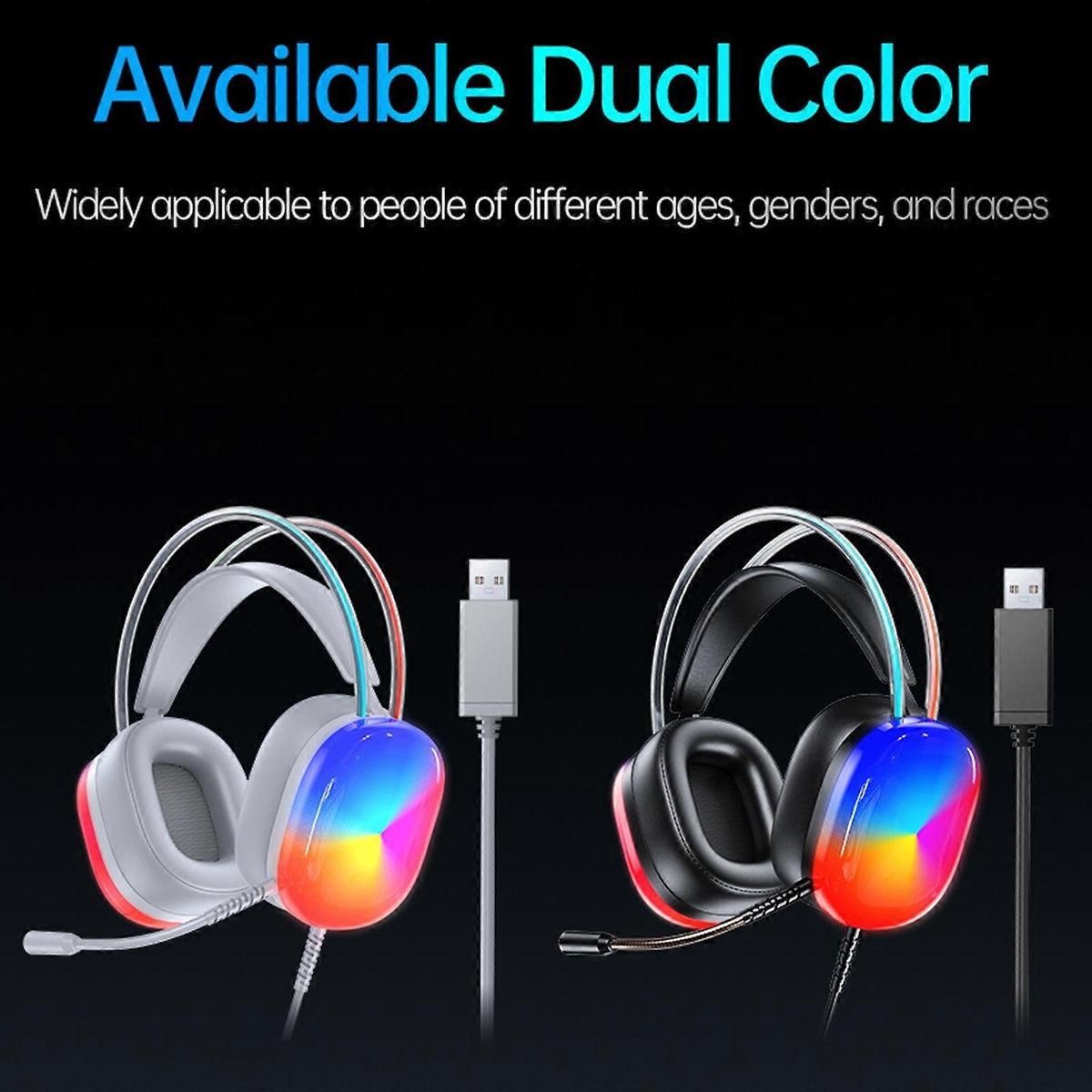 Awei GM-11 Pro Luminous Wired Headphones, Cable Length: 2m