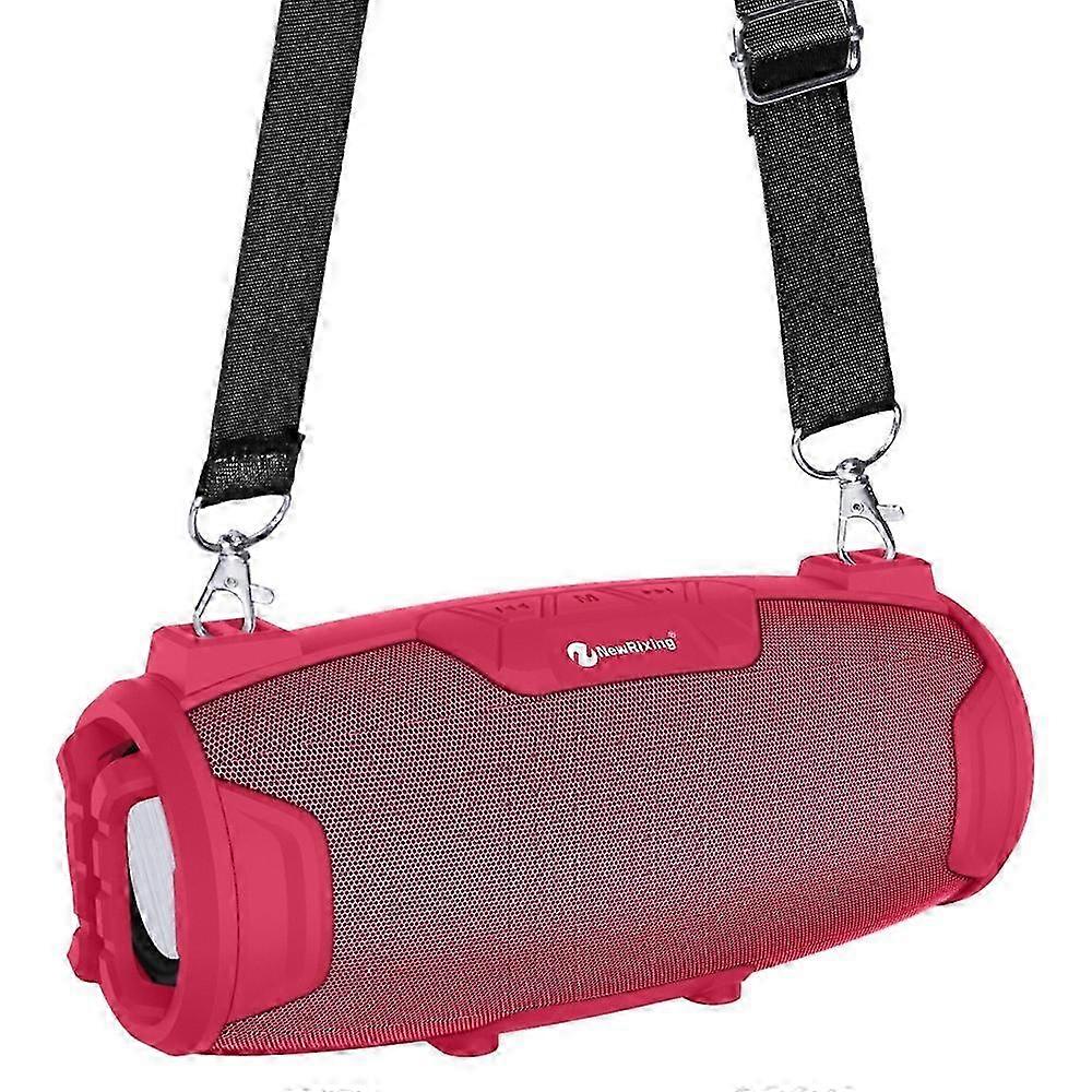 NewRixing NR3026M TWS Outdoor Portable K-song Bluetooth Speaker with Shoulder Strap