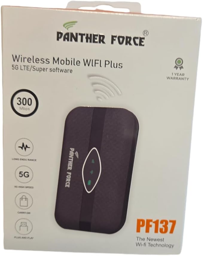 PANTHERFORCE Wireless 5G Portable WiFi - Model PF137