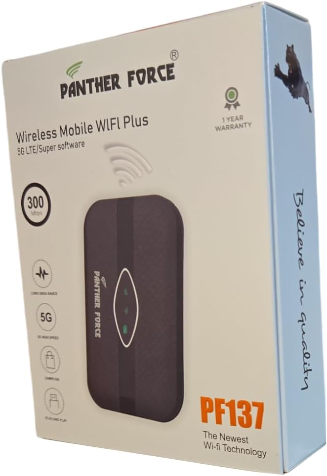 PANTHERFORCE Wireless 5G Portable WiFi - Model PF137