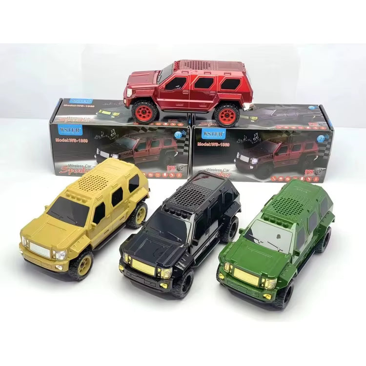 Car Model BT Speaker X-709 Subwoofer Wireless Loud Sound Supported BT TF FM USB TWS Speaker Children's Toy Car Model Speaker
