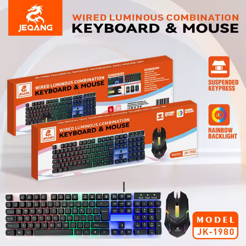 Jegang Jk_1980 Wired Keyboard & Mouse Combo For Office & Gaming