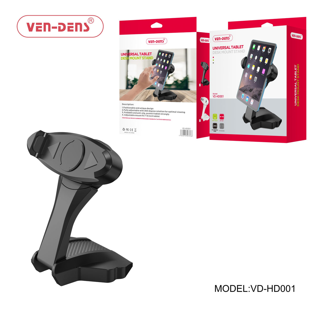 Tablet Desk Mount Stand - VEN-DENS ACCESSORIES LTD