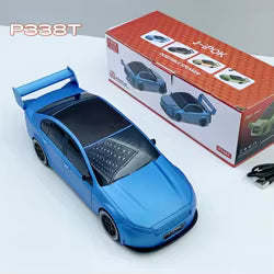 P338T Wireless Charging Car Model BT Speaker FM Radio/TF/USB Stereo Super Bass Stereo Active Toy Blue Tooth Speaker