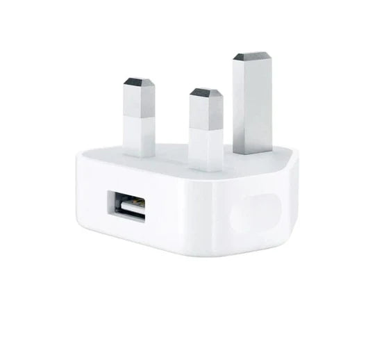 Single USB 3 Pin Wall Power Adapter Charger UK
