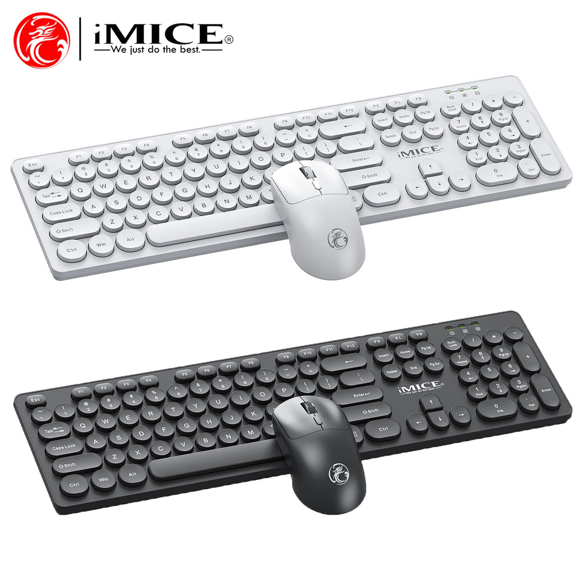 IMICE AN-500 Wireless Keyboard And Mouse Set Black