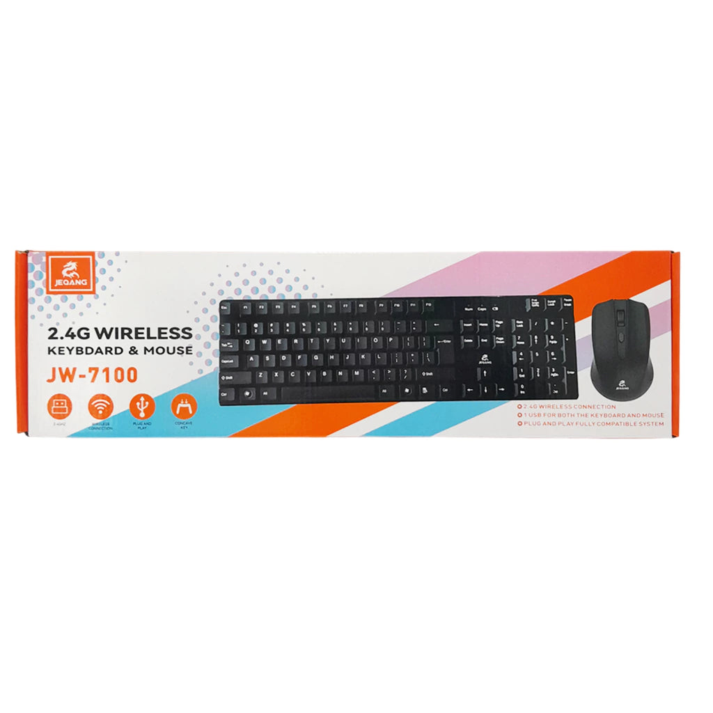 JEQANG JW-7100 Wireless Keyboard and Mouse Combo