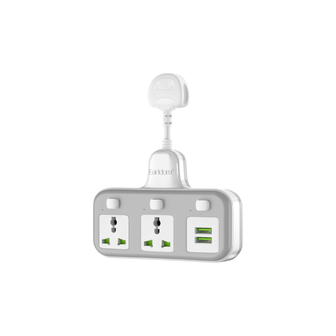 Earldom®ES-SC08 3000W,2.4A Wall Outlet Multi-Power Socket Plug Adapter