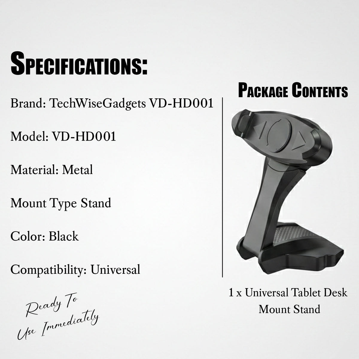 Tablet Desk Mount Stand - VEN-DENS ACCESSORIES LTD